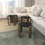 Hanah Home Lori Mesa de Centro Antracita y Nogal